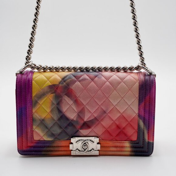 CHANEL Flower Power Boy Bag – Multicolor Quilted Leather - Pre-Owned - Picture 1 of 8